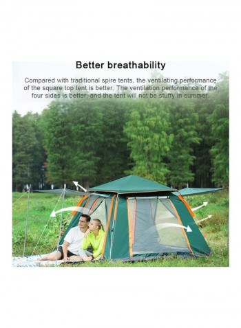 Outdoor 3-4 People Beach Thickening Rainproof Automatic Speed Open Four-Sided Camping Tent 215 x 215 x 142سم