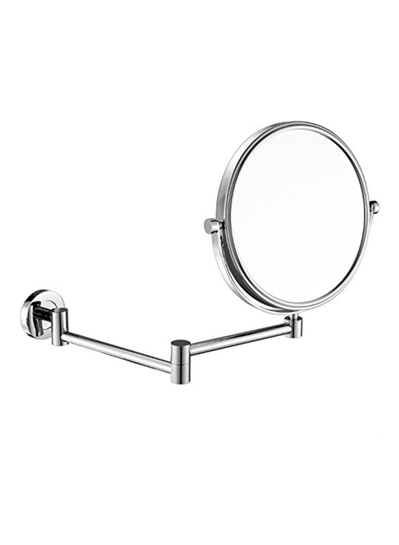 Two-Sided Swivel Wall Mounted Vanity Mirror Silver