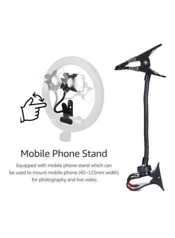 4-Piece LED Ring Photography Lamp Set White