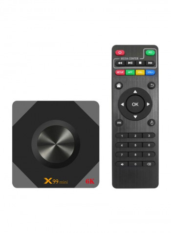 Android TV Set Top Box With Remote Control X99 Mini Black/Grey