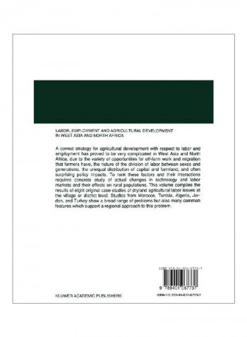 Labor, Employment And Agricultural Development In West Asia And North Africa Paperback