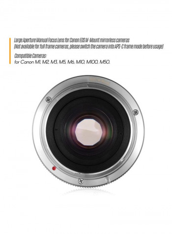 25mm F1.8 Manual Focus Lens For Olympus/Panasonic Silver