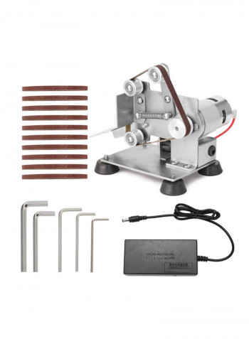 Multifunctional Professional Grinder Mini Portable Electric Belt Sander DIY Polishing Grinding Machine Cutter Edges Sharpener with Foot Pads multicolor 25.5x18.0x15.0cm