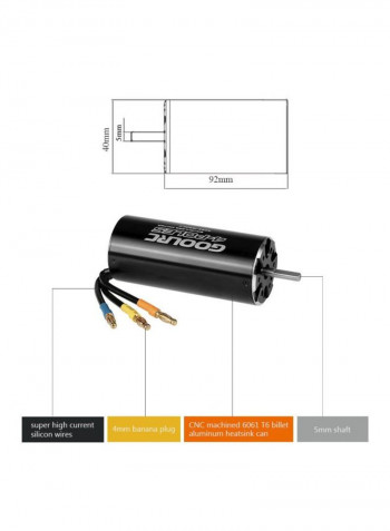 2-Piece 4092 1250KV Brushless Motor And 40-L Water Cooling Jacket Combo Set For RC Boat