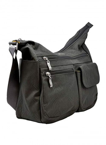 Everywhere RFID Blocking Crossbody Bag Pewter Zebra