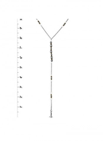 Sterling Silver Pyrite Y-Necklace