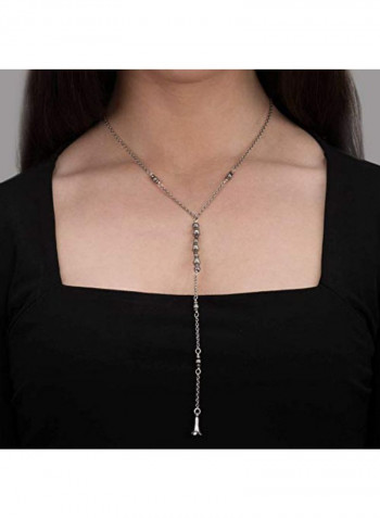 Sterling Silver Pyrite Y-Necklace