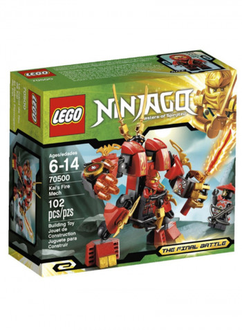 102-Piece Ninjago Kais Fire Mech Building Set 70500