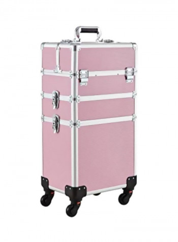 Cosmetic Organizer Makeup Trolley Pink