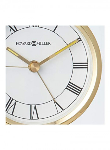 Paramount Table Clock White/Gold/Black 5.75x5.5x1.75inch