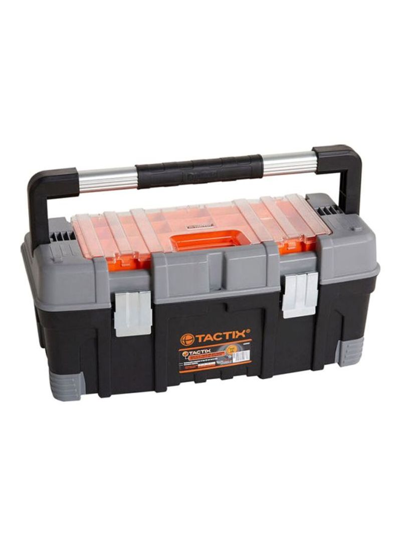 Plastic Box With Organizers Black/Grey/Orange 240millimeter