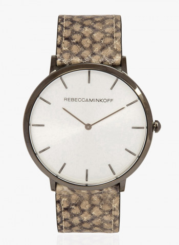 Women's Patterned Major Analog Leather Watch 2200018