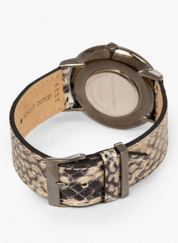 Women's Patterned Major Analog Leather Watch 2200018