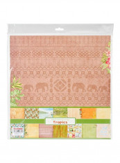 14-Piece Double Sided Tropic Paper Pack Beige reviews 14-Piece Double Sided Tropic Paper Pack Beige