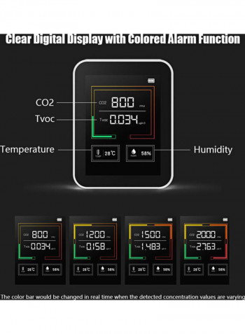 Air Quality Monitor TVOC Meter Black