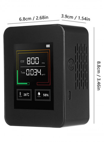 Air Quality Monitor TVOC Meter Black