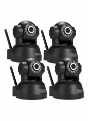 Set Of 4 Wireless Webcam Ip Camera Osd Ir Motion Detection