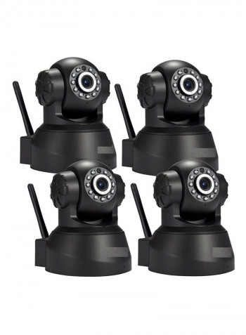 Set Of 4 Wireless Webcam Ip Camera Osd Ir Motion Detection
