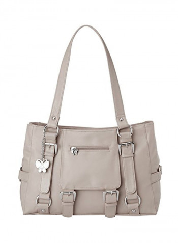 Polyester Blend Shoulder Bag BNS 0355 CRM Off White