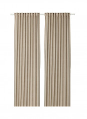 2-Piece Window Curtain Set Beige 145x300centimeter