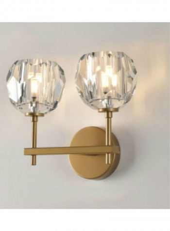 Bedroom Bedside Crystal Wall Light Gold/Clear