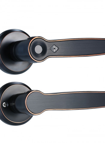 2-Piece Intelligent Fingerprint Door Lock Black 27 x 10.50 x 15.50cm