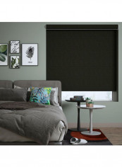 Single Sunset Roller Blackout Window Shade Black 120x240cm
