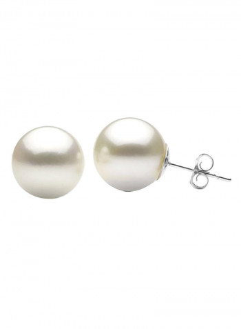 Sterling Silver  Pearl Stud Earrings