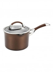Straining Saucepan With Lid Brown/Silver 3.5Quart