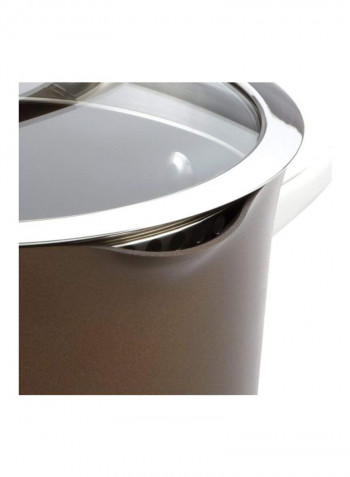 Straining Saucepan With Lid Brown/Silver 3.5Quart