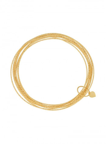 10-Piece 18 Karat Gold Plated 925 Sterling Silver Bracelet
