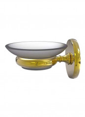 Skyline Collection Wall Mounted Soap Dish Gold/Clear 3x4.5x2.5inch