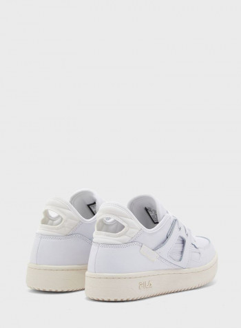 Women's Cage Lace-Up Sneakers White