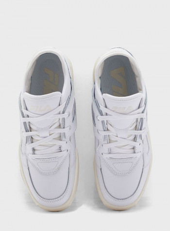 Women's Cage Lace-Up Sneakers White