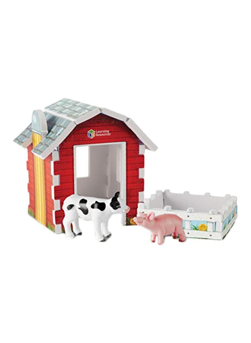 14-Piece Jumbo Farm Animals and Barn Toy Play Set