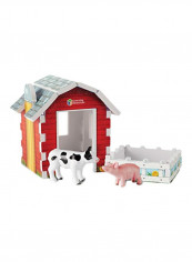 14-Piece Jumbo Farm Animals and Barn Toy Play Set