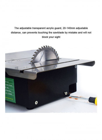 Mini Multifunctional Table Saw Black/Silver/Clear