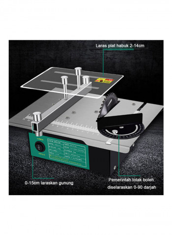 Mini Multifunctional Table Saw Black/Silver/Clear