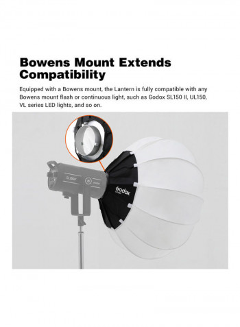 Collapsible Lantern Softbox Photography With Bowens Mount White