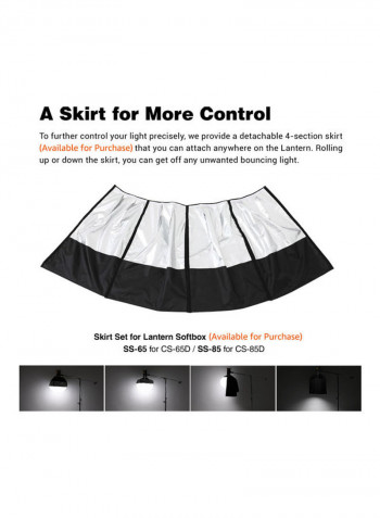 Collapsible Lantern Softbox Photography With Bowens Mount White