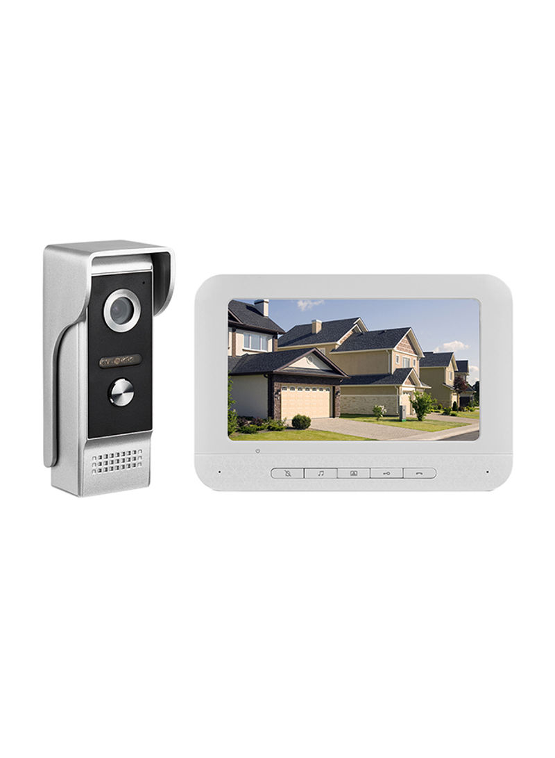 Wireless WiFi DoorBell IR Video Visual Camera Intercom Home Security Kit White