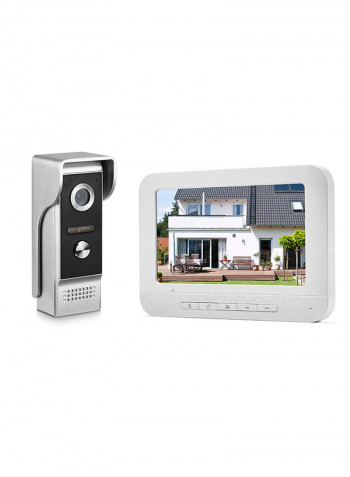 Wireless WiFi DoorBell IR Video Visual Camera Intercom Home Security Kit White