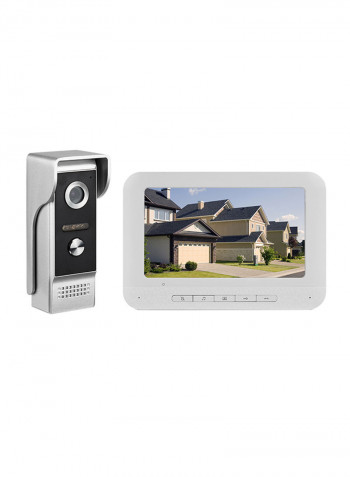 Wireless WiFi DoorBell IR Video Visual Camera Intercom Home Security Kit White