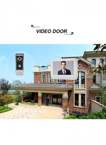 Wireless WiFi DoorBell IR Video Visual Camera Intercom Home Security Kit White