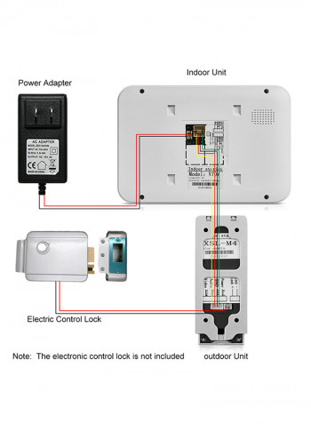 Wireless WiFi DoorBell IR Video Visual Camera Intercom Home Security Kit White