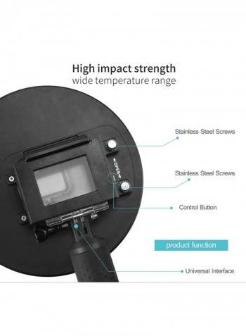 Waterproof Housing Case Dome Port For GoPro 6inch Black
