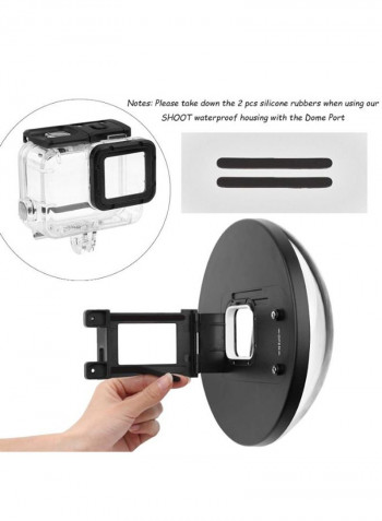 Waterproof Housing Case Dome Port For GoPro 6inch Black