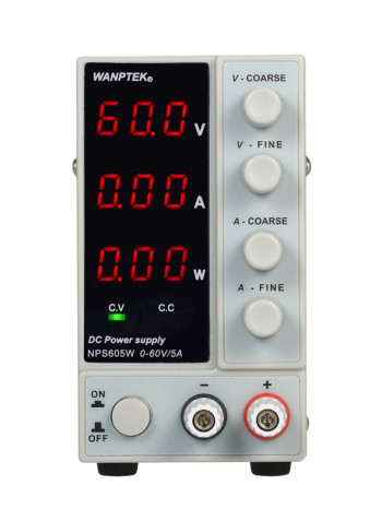Mini DC Power Supply Unit With LED Display-NPS605W White