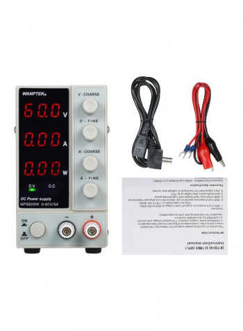 Mini DC Power Supply Unit With LED Display-NPS605W White