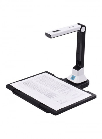 Portable High Definition Document Scanner 35x12x26cm Black/White